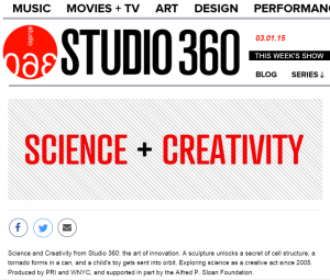 Science and Creativity logo from Studio 360 WNYC